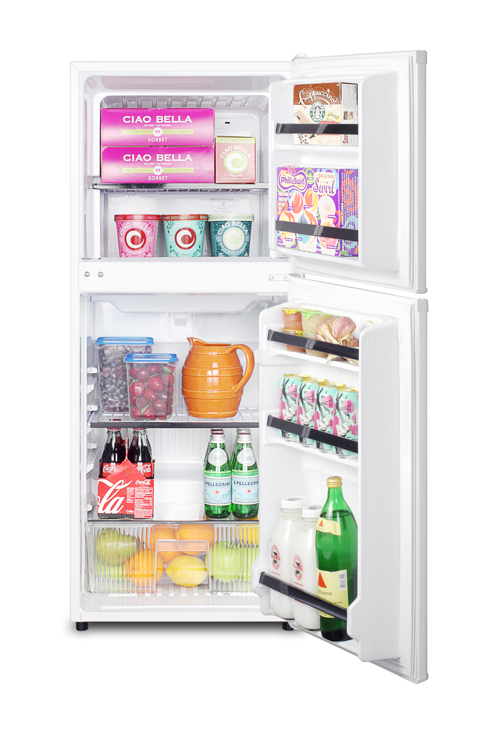 Two-door refrigerator-freezer in slim 18